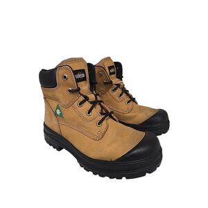 Aggressor Mens 6" Lynx II Steel Toe Steel Plate Work Boots 6500 Wheat Size 7.5M